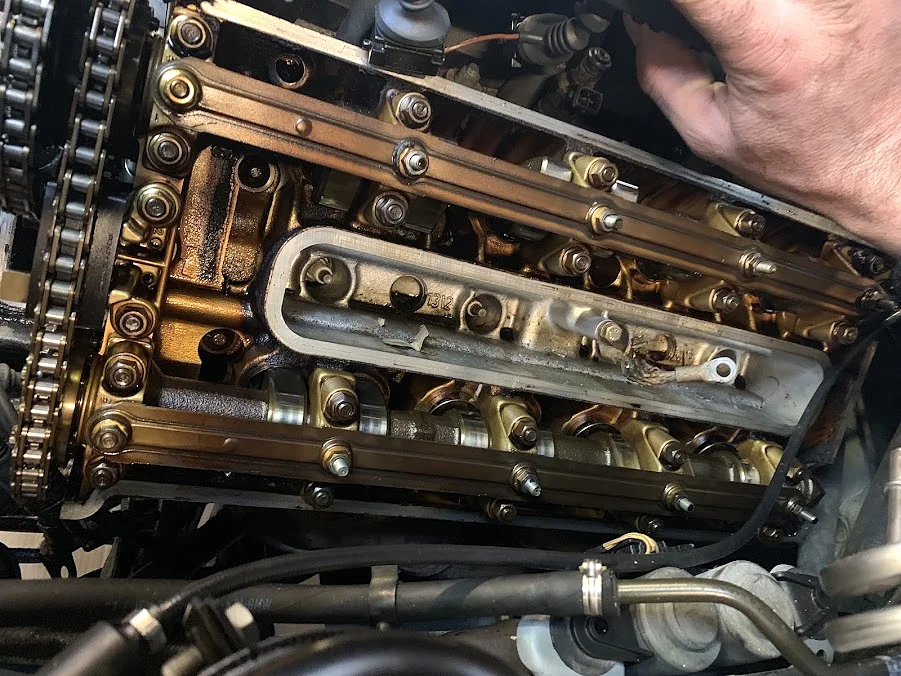 Detailed engine top-end work in progress at AB Auto Services
